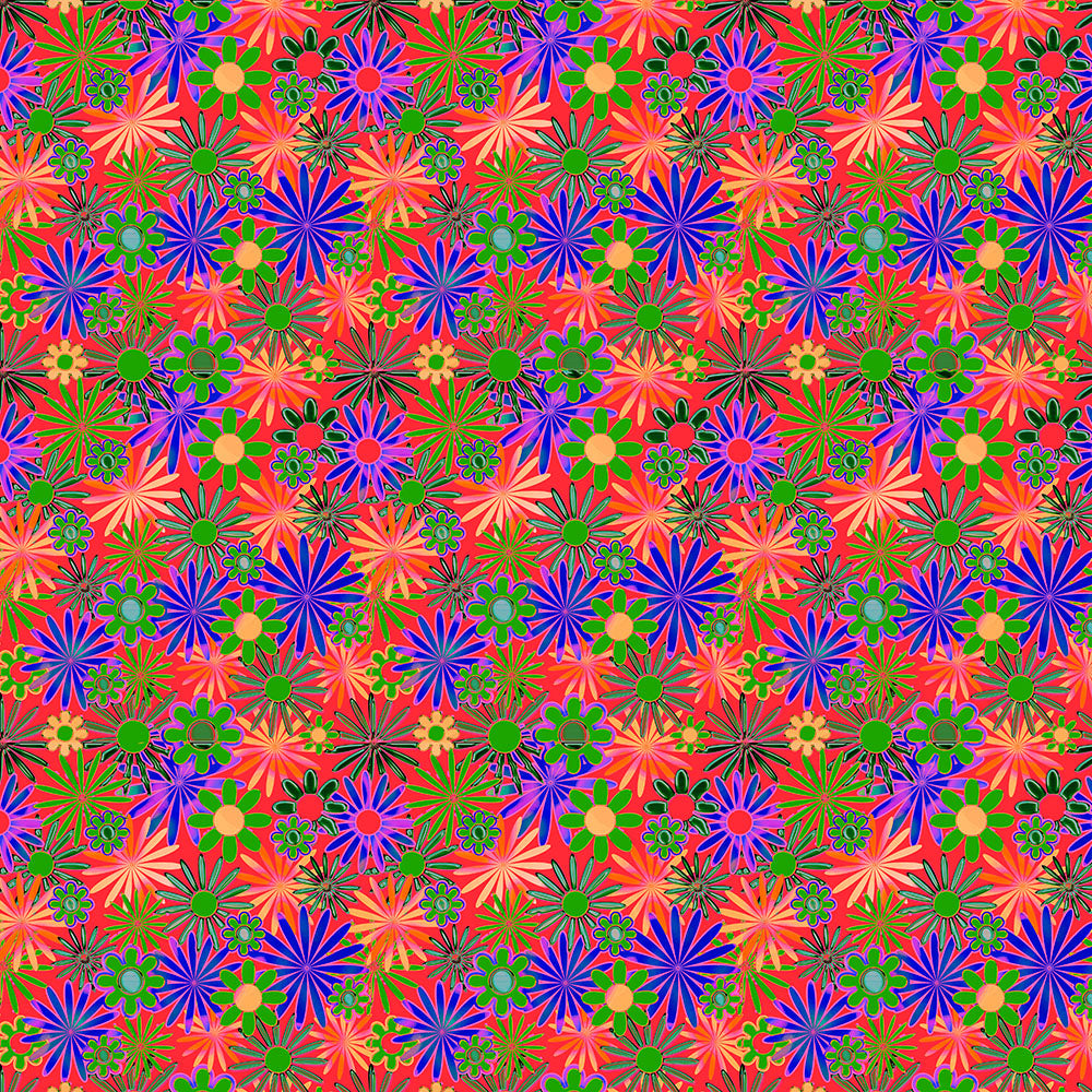Purple and Peach daisies Digital Image Download