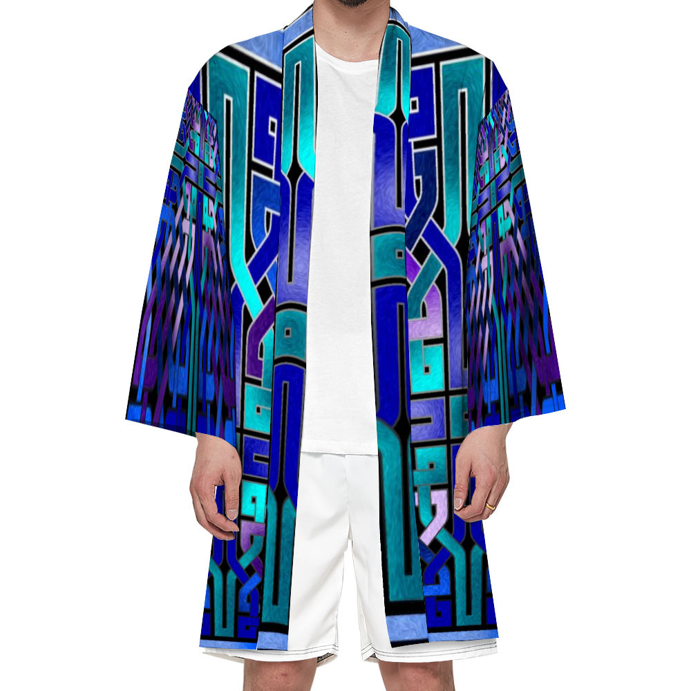 Blue Celtic Knot Haori Unisex All Over Print Haori Beach Kimono