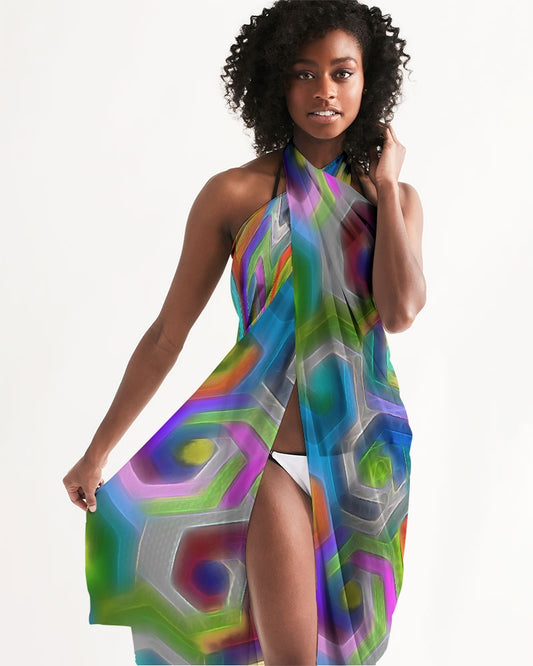 Colorful Hexagons Swim Cover Up