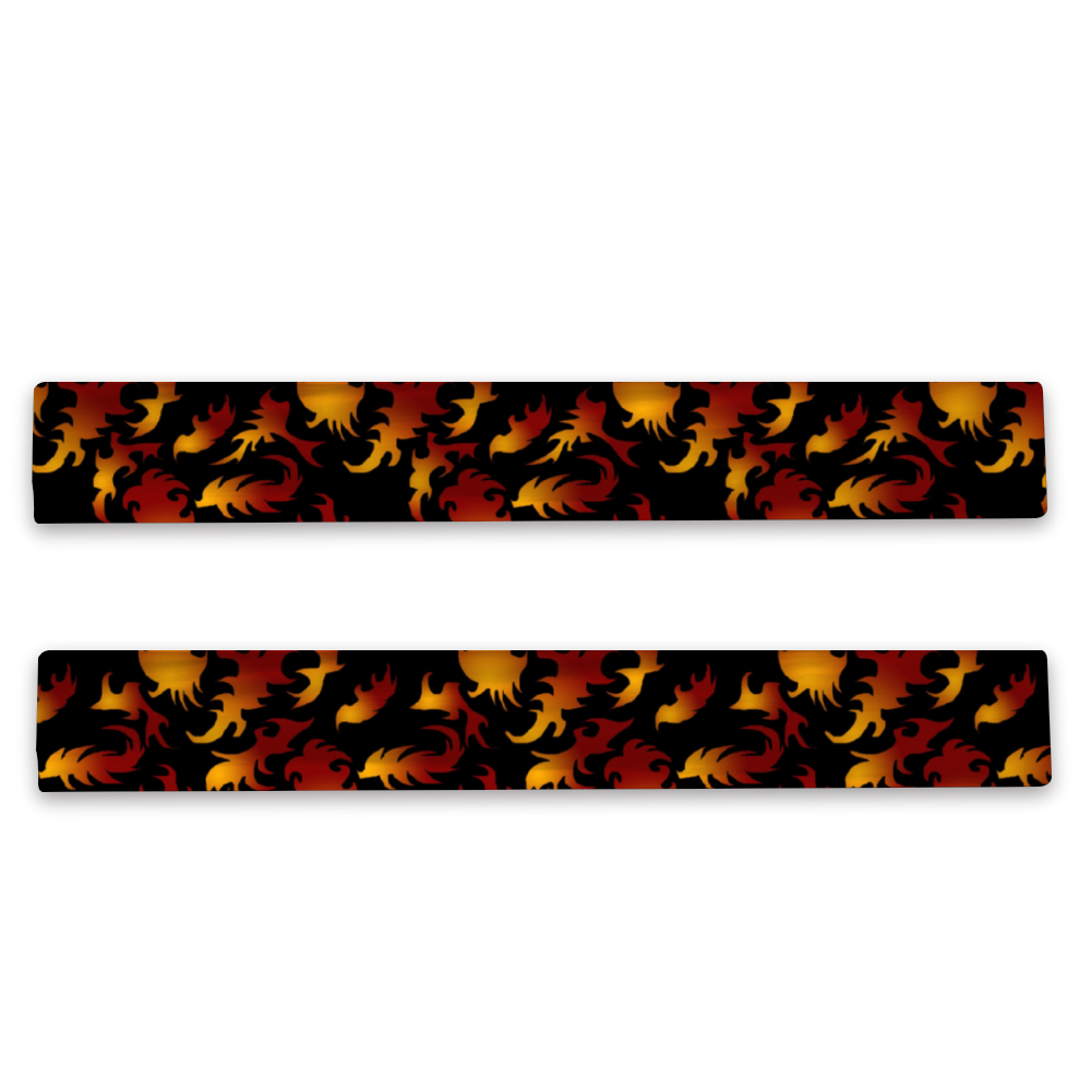 Abstract Flames Custom Crystal Velvet 63" x 10" Scarf Warm Breathable Velvet Scarf