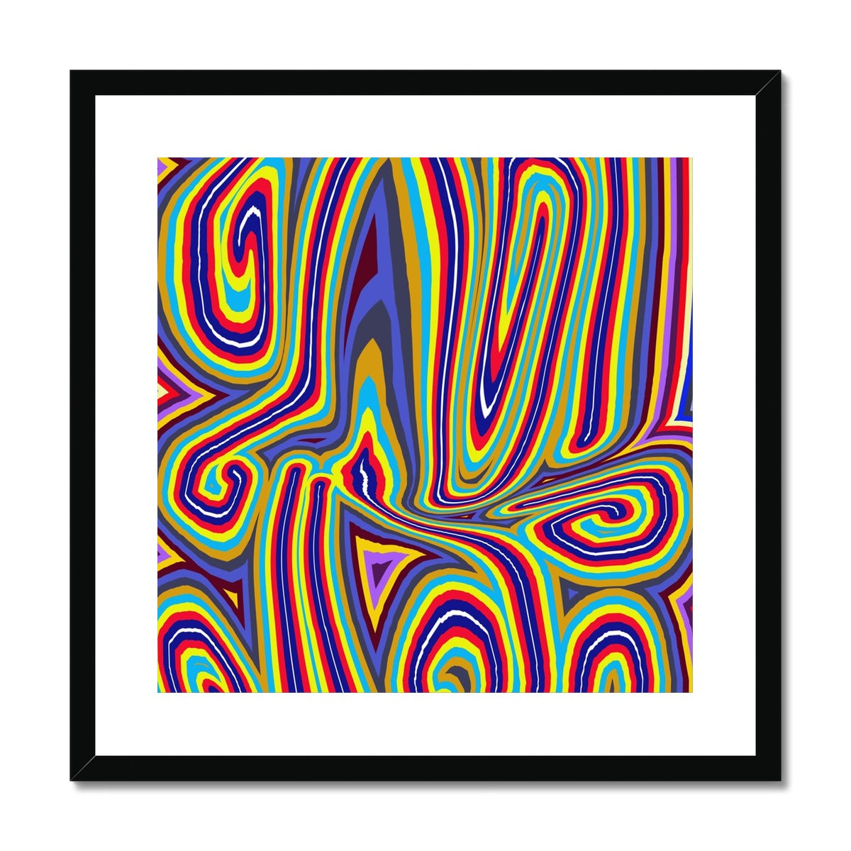 Curly Swirls Framed & Mounted Print