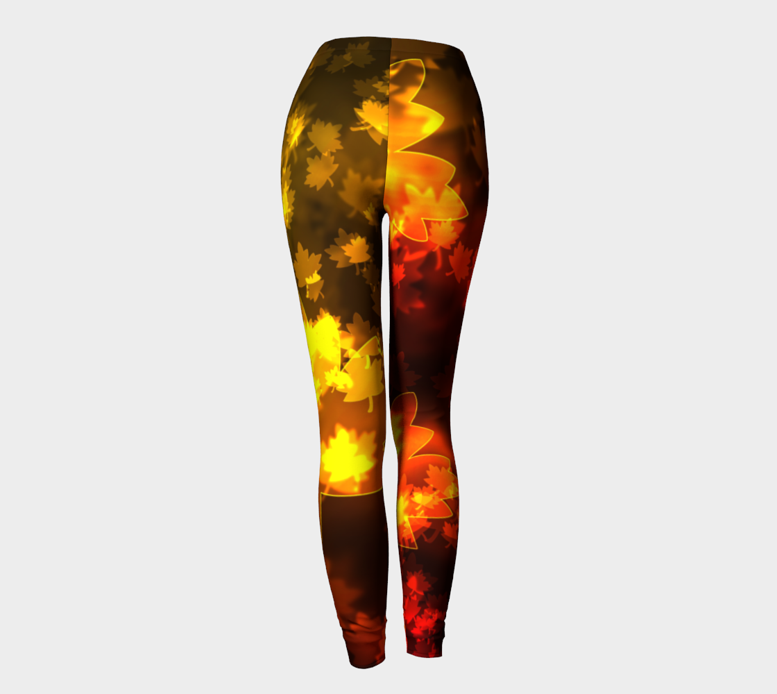 Fall Leaves Bokeh Leggings