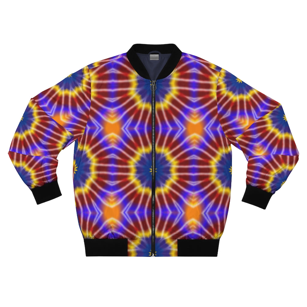 Rainbow Tie Dye Men's AOP Bomber Jacket