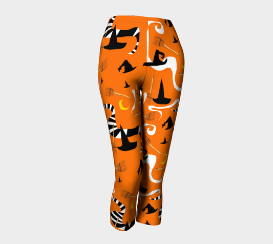 Witches Hats and Brooms Capris