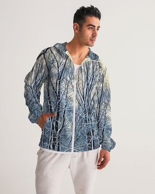 4 Oclock Winter Landscape Men's Windbreaker