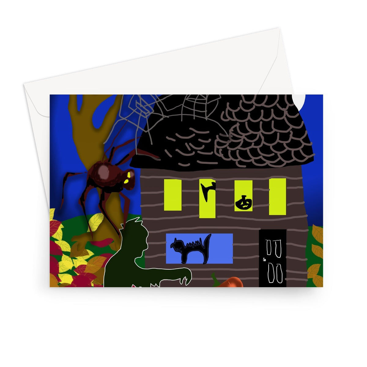 Haunted Hause Greeting Card