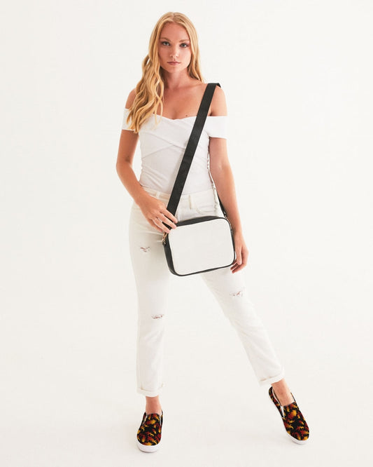 Abstract Flames Pattern Women's Slip-On Canvas Shoe