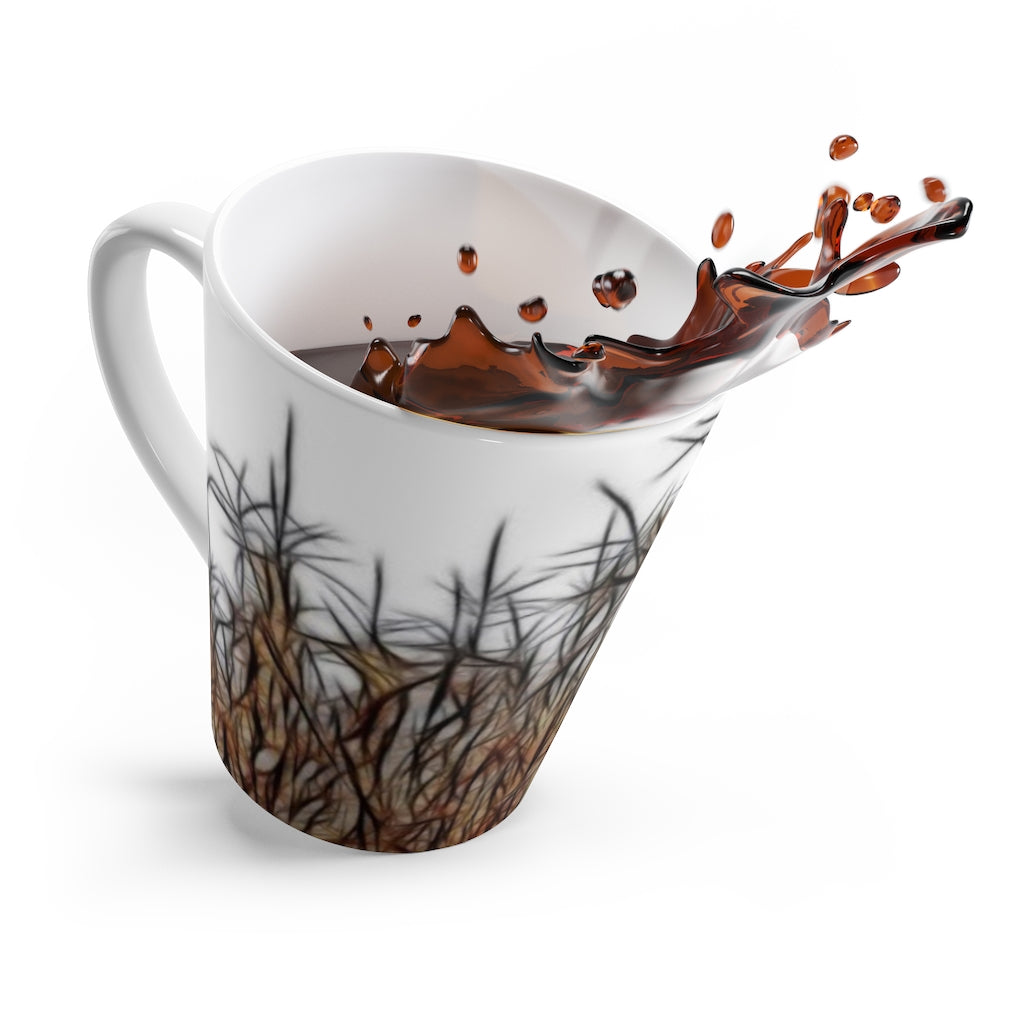 Cornfield on White Latte Mug