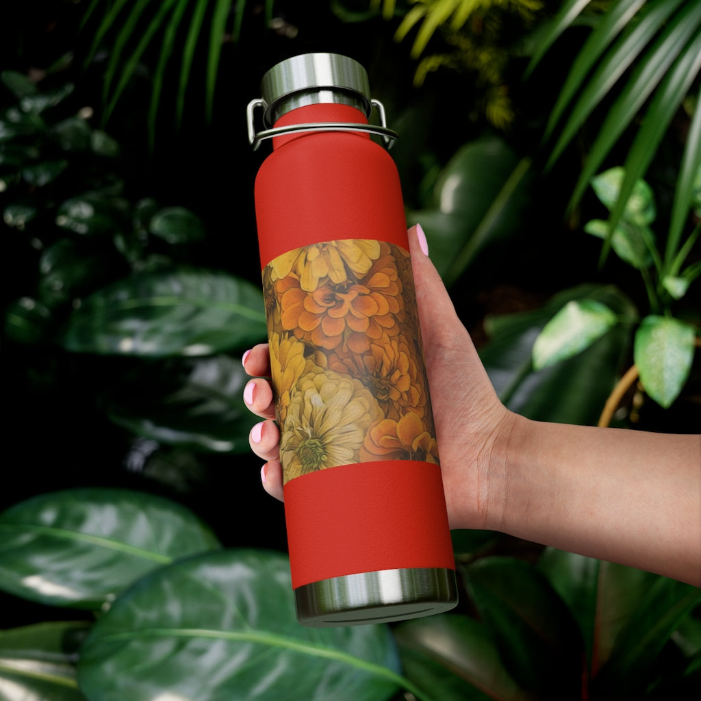 Yellow Zinnias 22oz Vacuum Insulated Bottle
