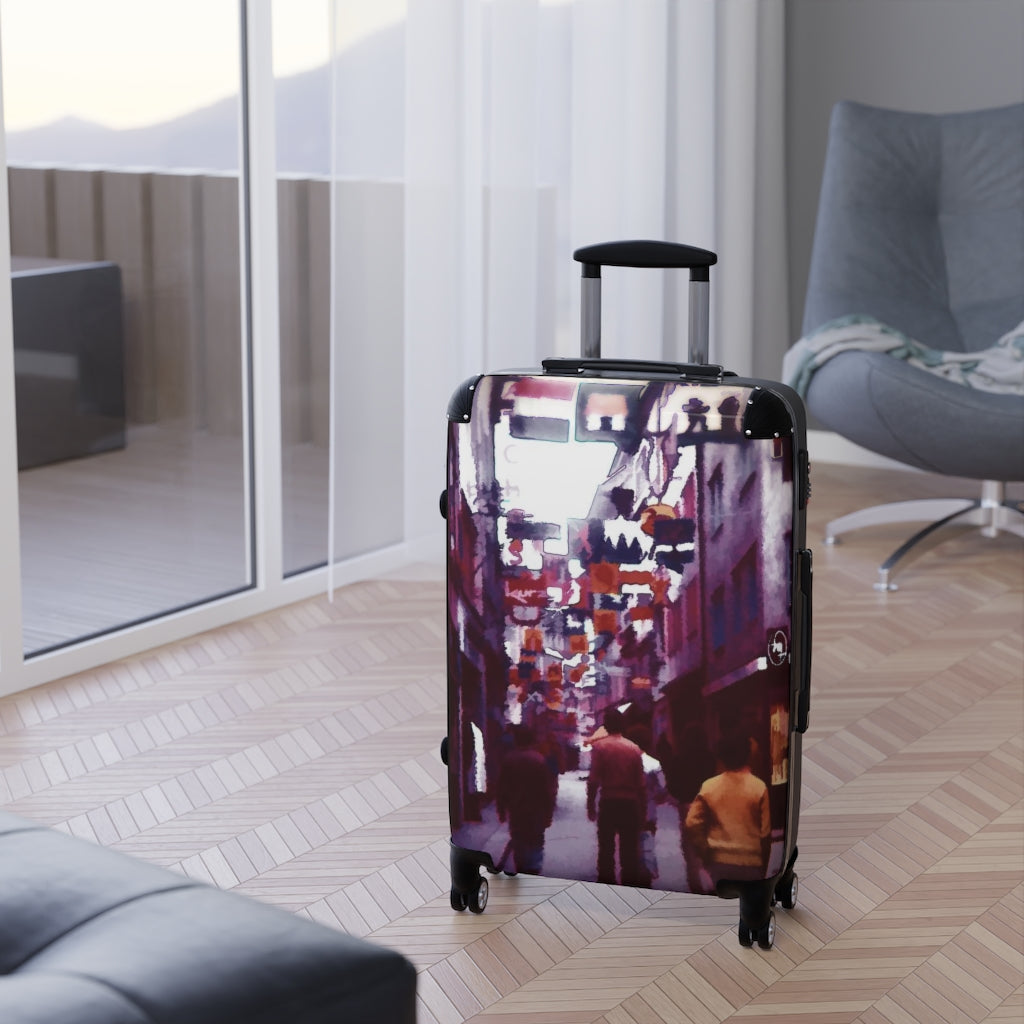 Vintage City Market Suitcases