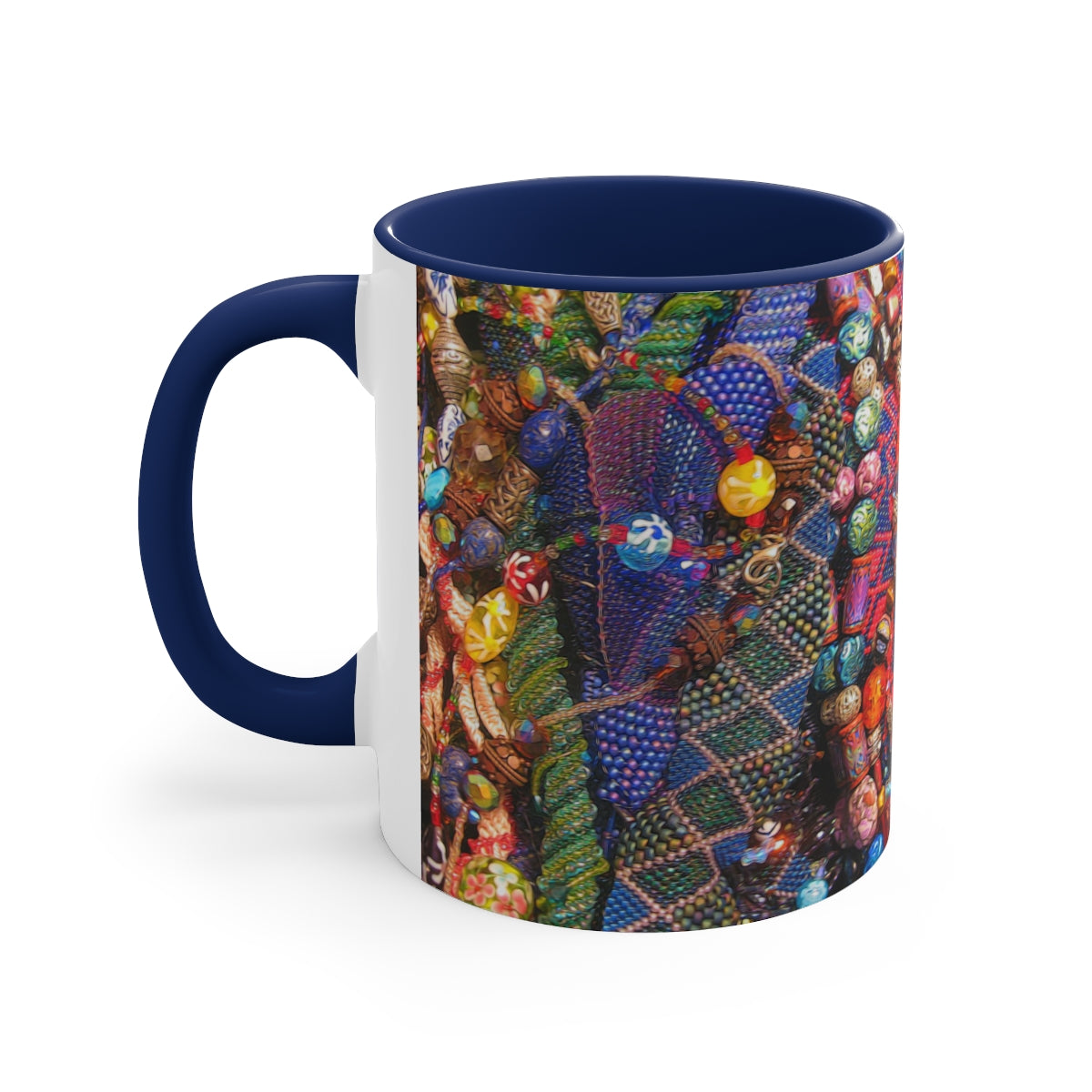 Beaded Jewelry Still Life Accent Coffee Mug, 11oz