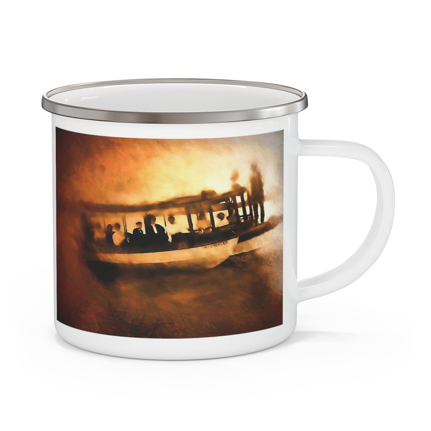 Boating Family Enamel Camping Mug