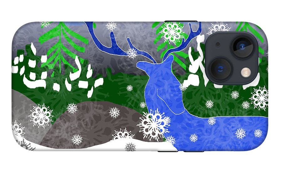 Deer In The Snow - Phone Case