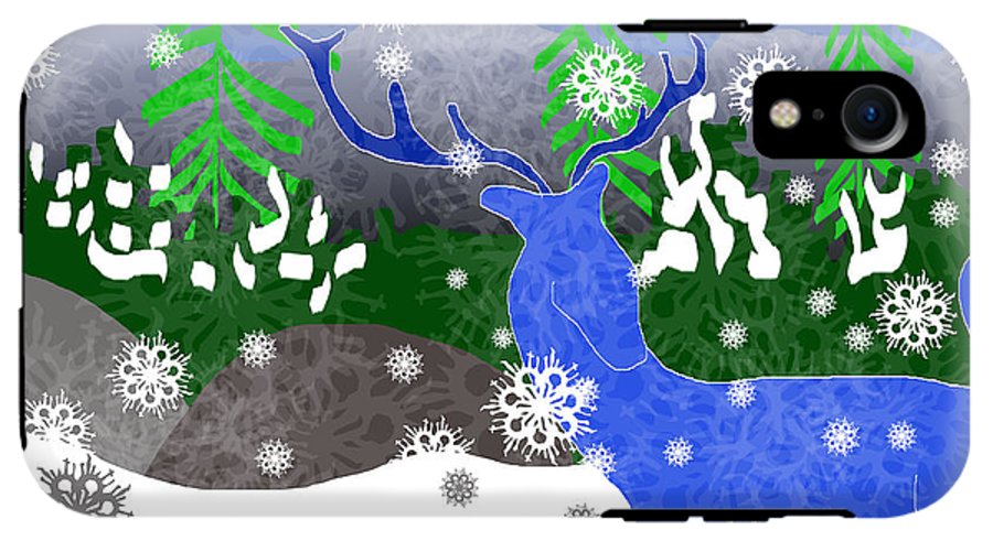 Deer In The Snow - Phone Case