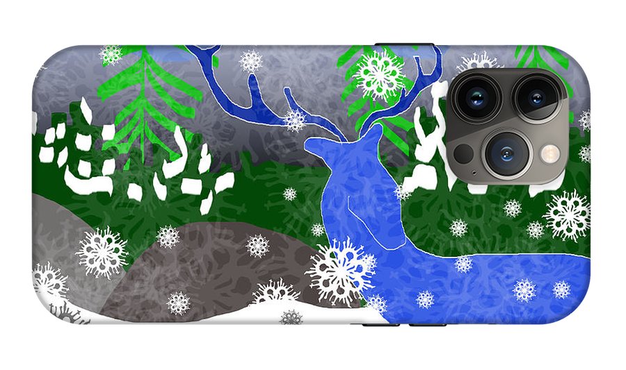 Deer In The Snow - Phone Case