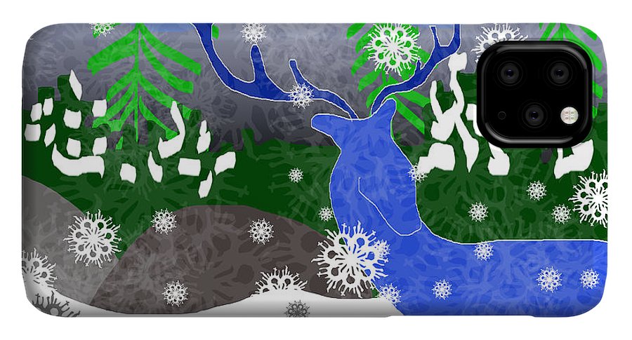 Deer In The Snow - Phone Case