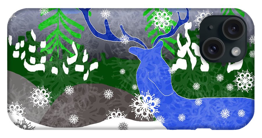 Deer In The Snow - Phone Case