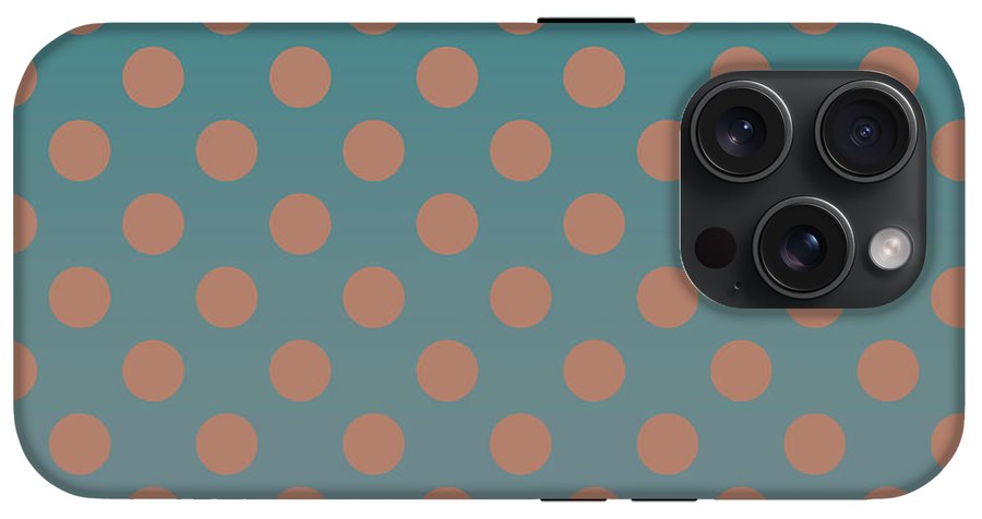 Denim and Brown Polkadots - Phone Case