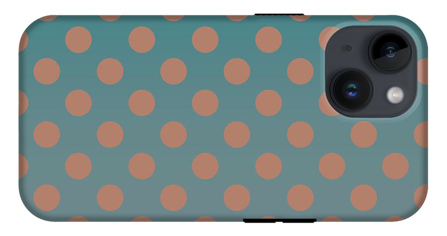 Denim and Brown Polkadots - Phone Case