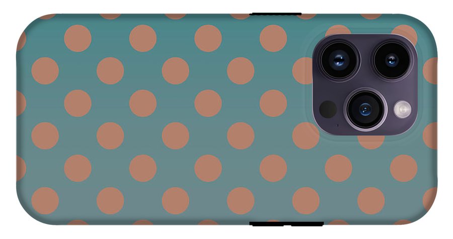 Denim and Brown Polkadots - Phone Case