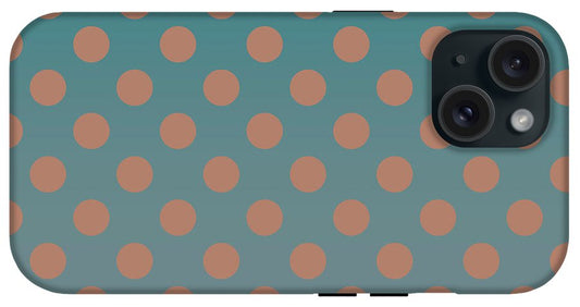 Denim and Brown Polkadots - Phone Case