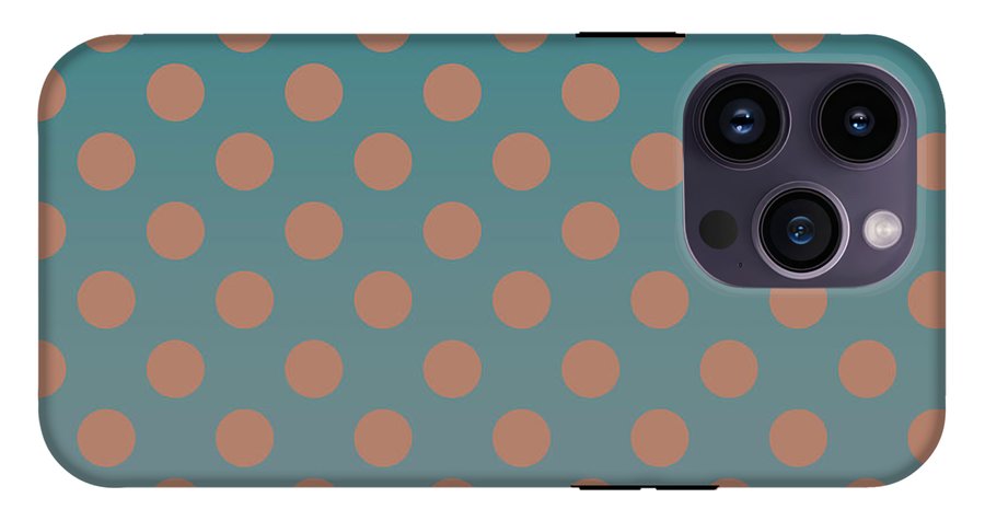 Denim and Brown Polkadots - Phone Case