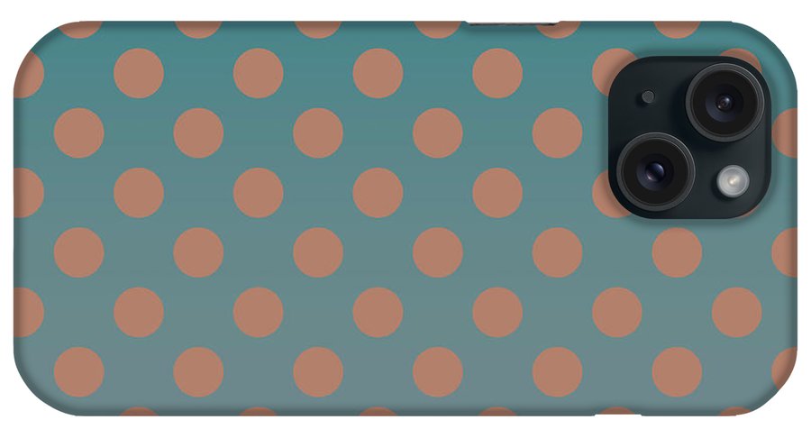 Denim and Brown Polkadots - Phone Case