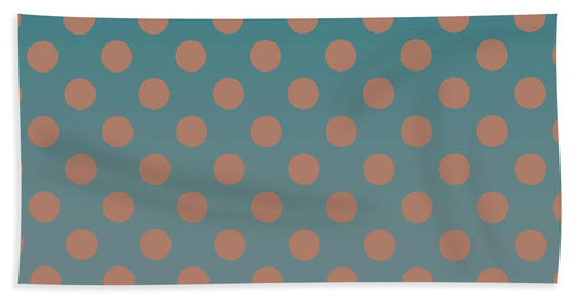 Denim and Brown Polkadots - Bath Towel