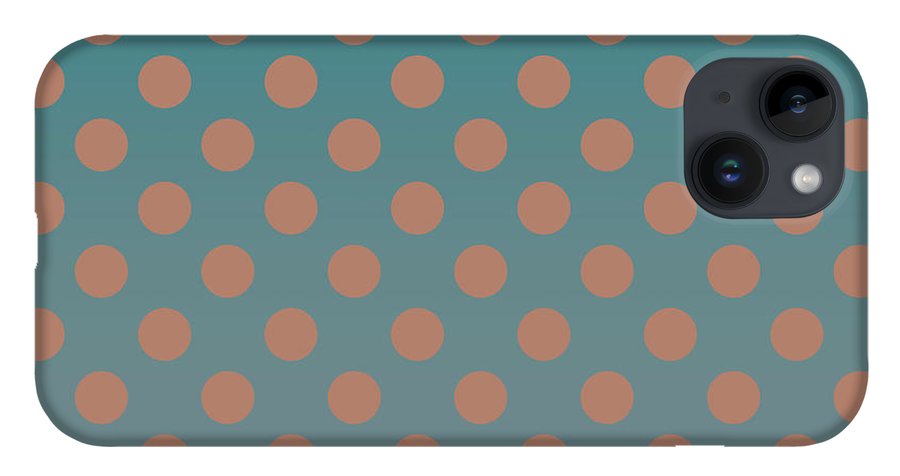 Denim and Brown Polkadots - Phone Case
