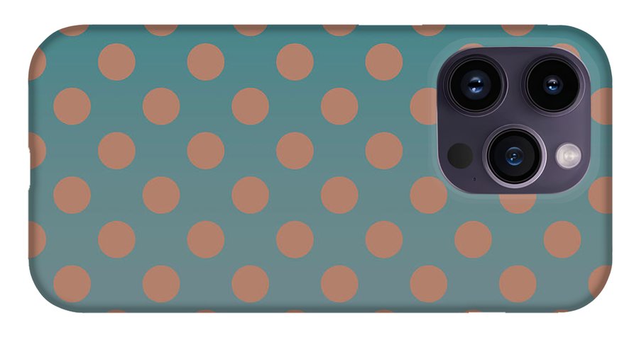 Denim and Brown Polkadots - Phone Case