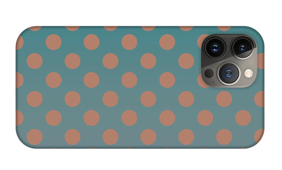Denim and Brown Polkadots - Phone Case
