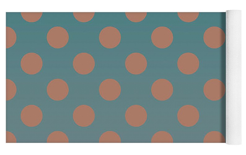 Denim and Brown Polkadots - Yoga Mat