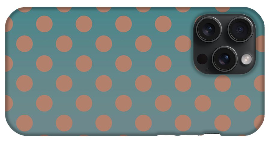 Denim and Brown Polkadots - Phone Case
