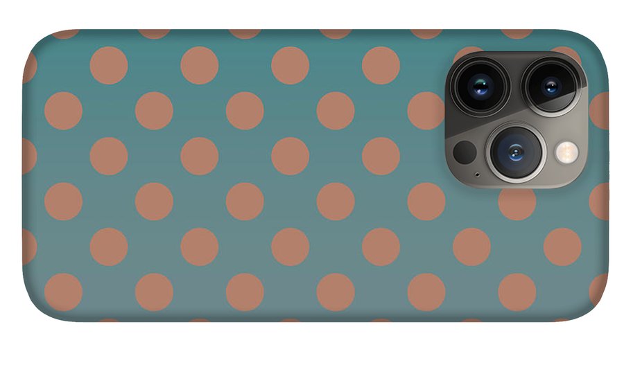 Denim and Brown Polkadots - Phone Case