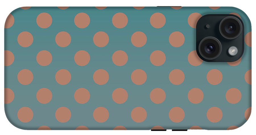 Denim and Brown Polkadots - Phone Case