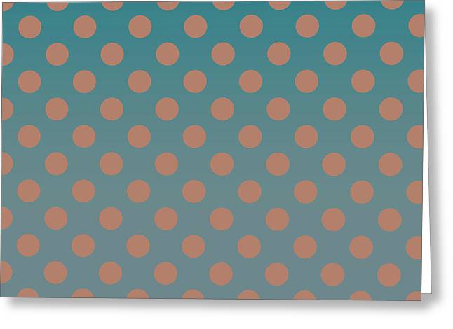 Denim and Brown Polkadots - Greeting Card