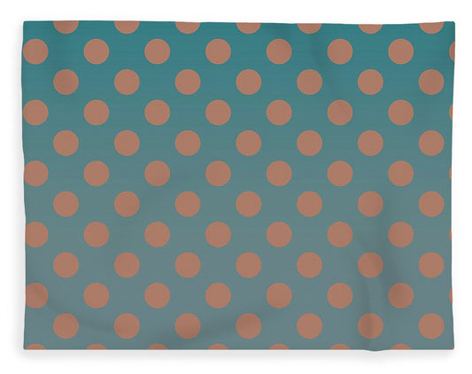 Denim and Brown Polkadots - Blanket