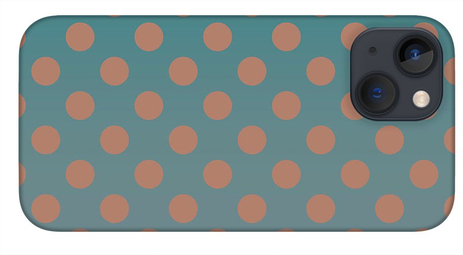 Denim and Brown Polkadots - Phone Case