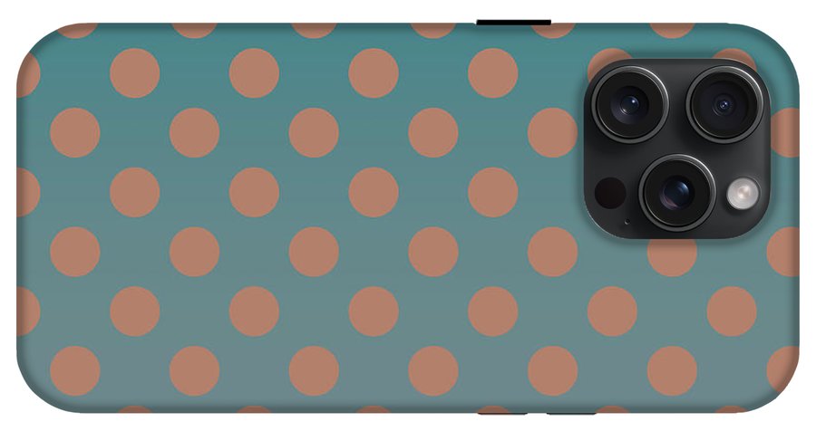 Denim and Brown Polkadots - Phone Case