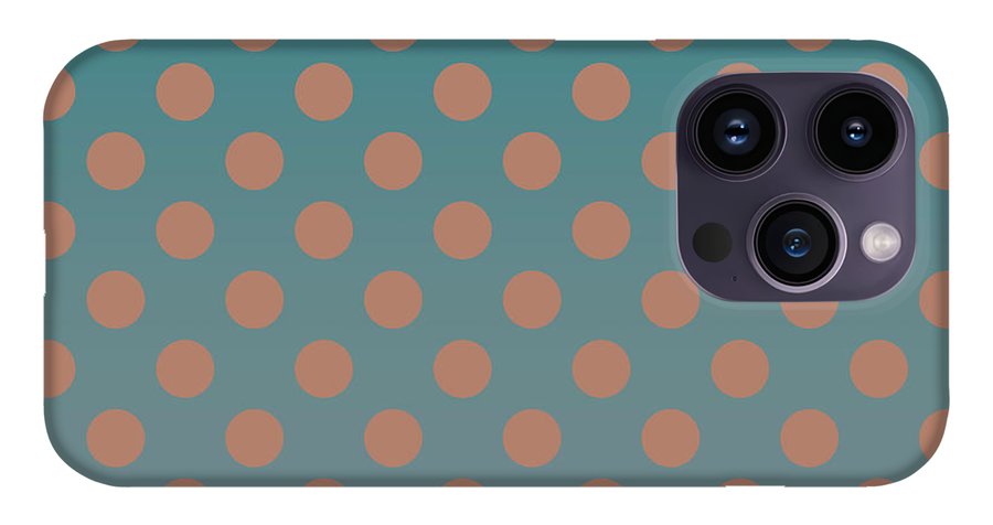 Denim and Brown Polkadots - Phone Case
