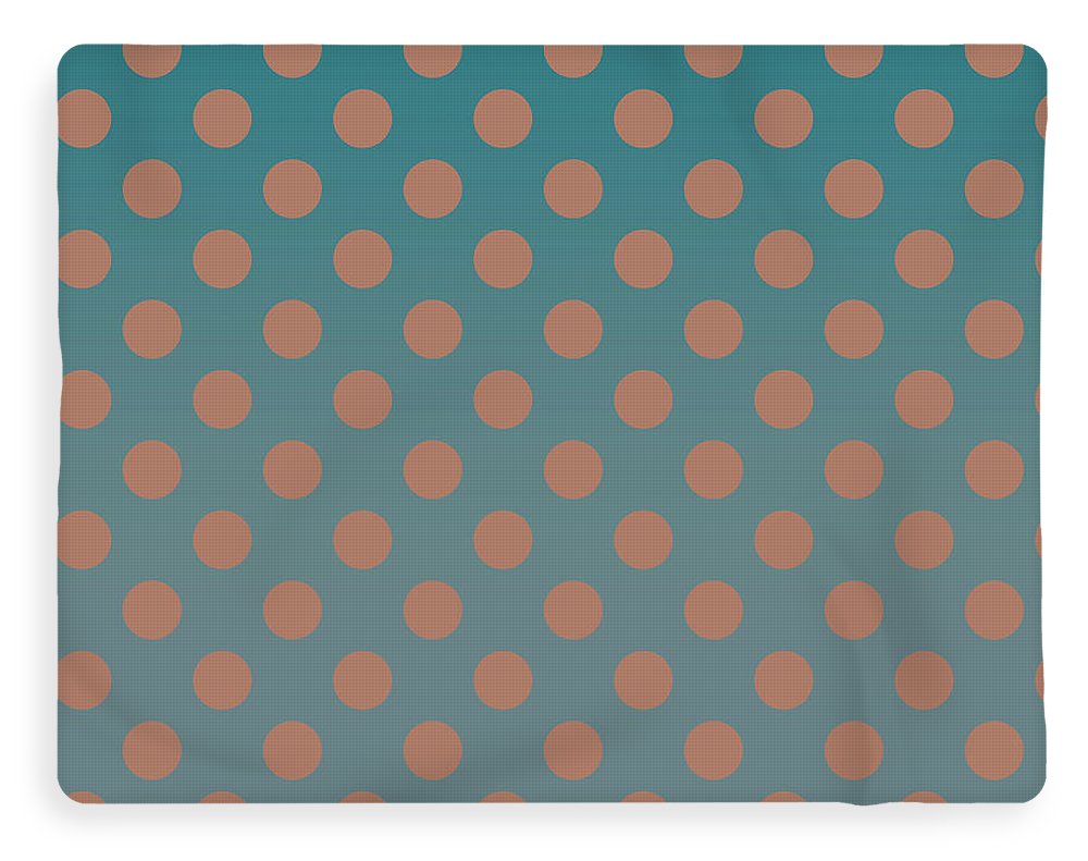 Denim and Brown Polkadots - Blanket