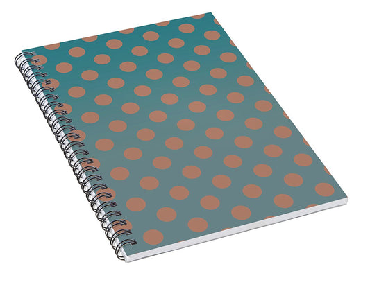 Denim and Brown Polkadots - Spiral Notebook