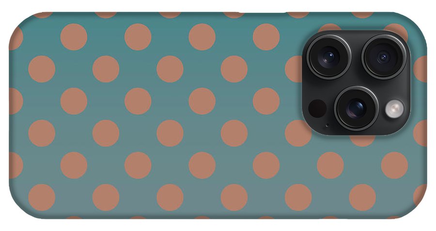 Denim and Brown Polkadots - Phone Case