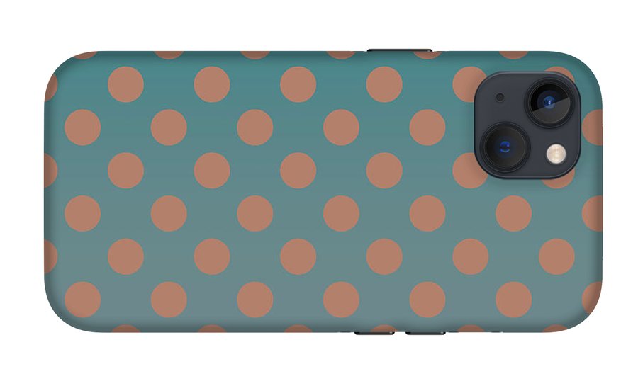 Denim and Brown Polkadots - Phone Case