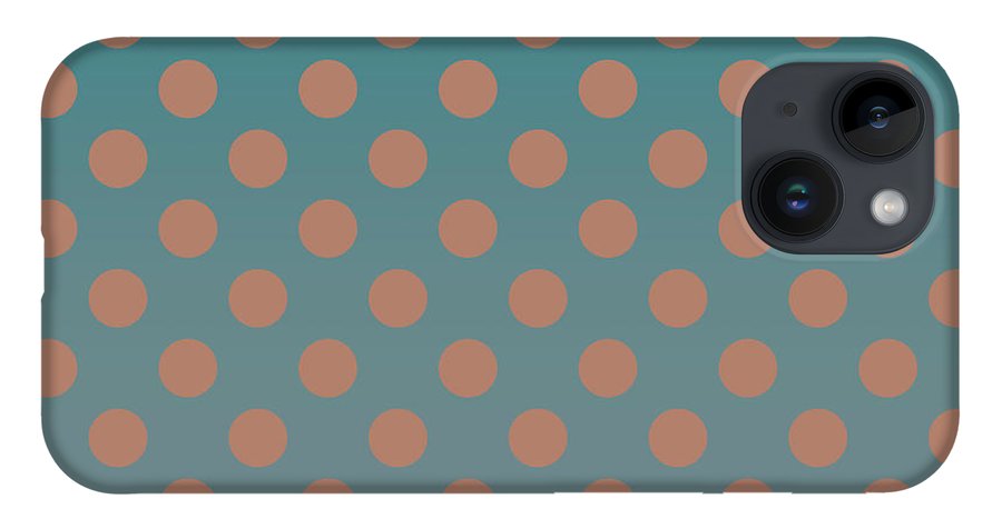 Denim and Brown Polkadots - Phone Case