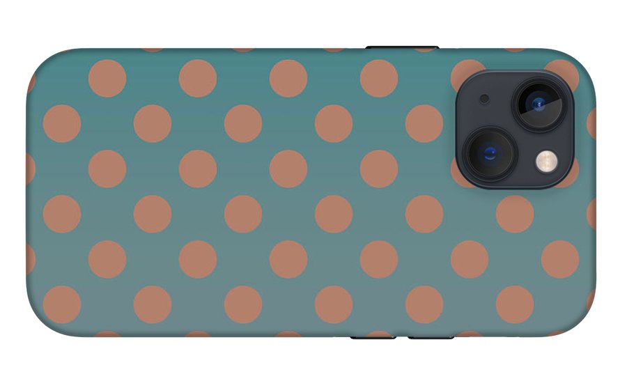 Denim and Brown Polkadots - Phone Case