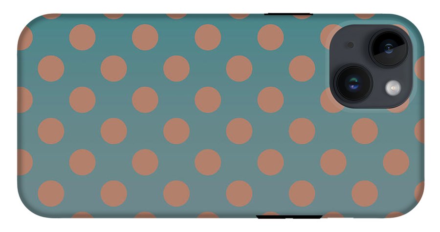 Denim and Brown Polkadots - Phone Case