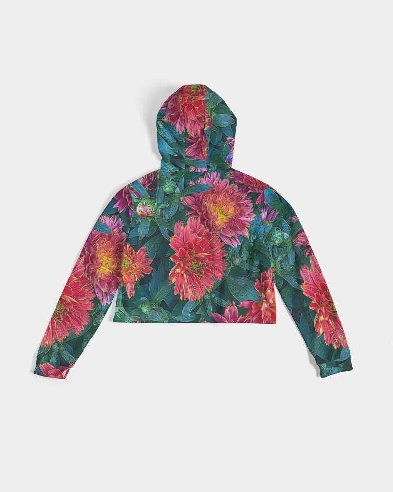 Warm Fall Mums Women's Cropped Hoodie