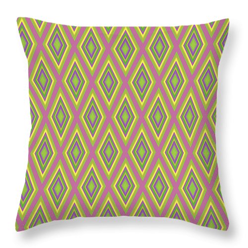 Diamonds Pattern Variation 6 - Throw Pillow