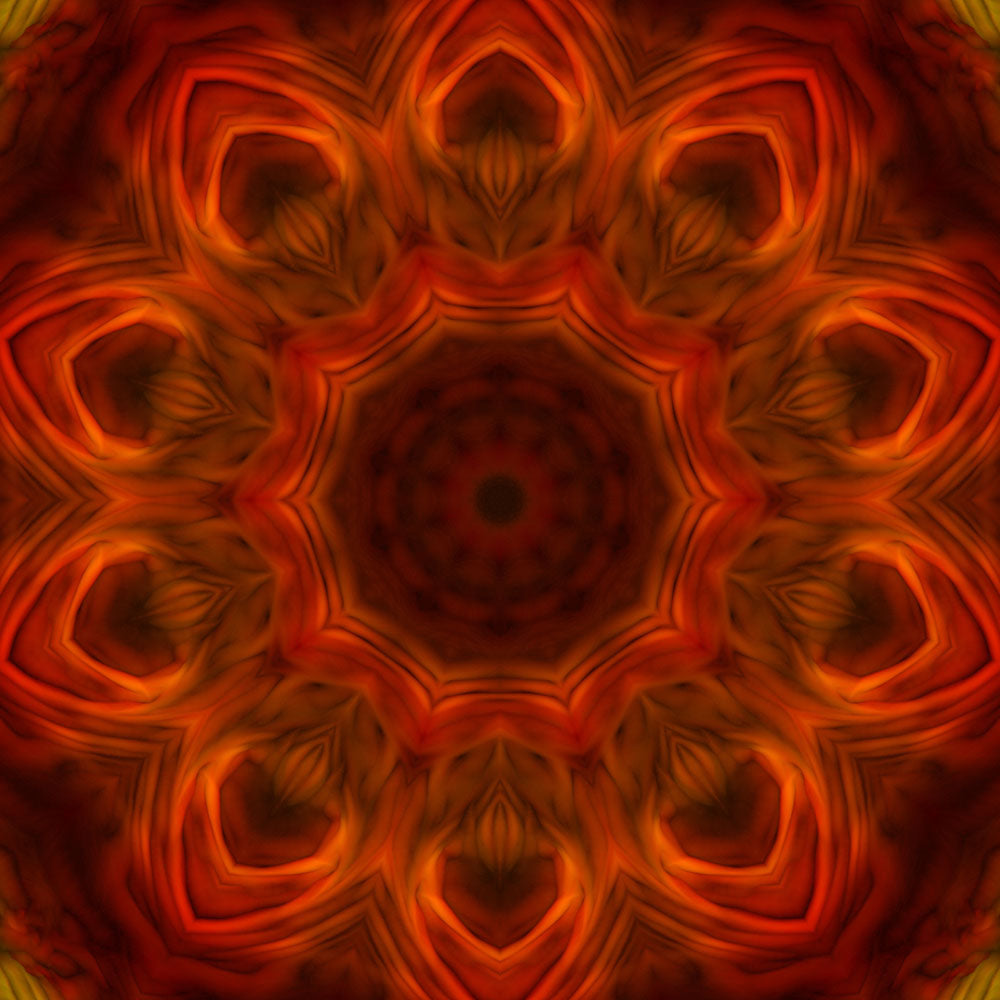 Dark Orange Kaleidoscope Digital Image Download